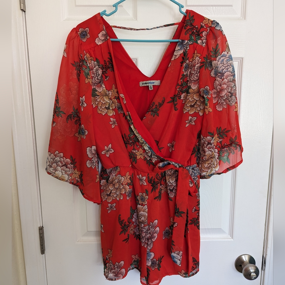 Faux Wrap Dress Romper